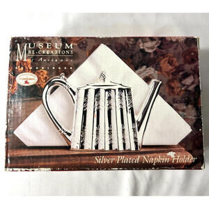 Godinger Museum Creations Silver Plated Napkin Holder – 1993 Antique